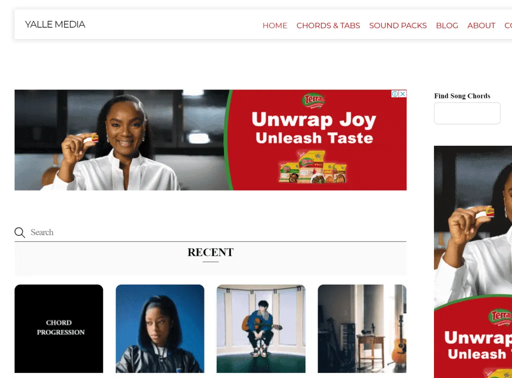 Yalle Media website homepage