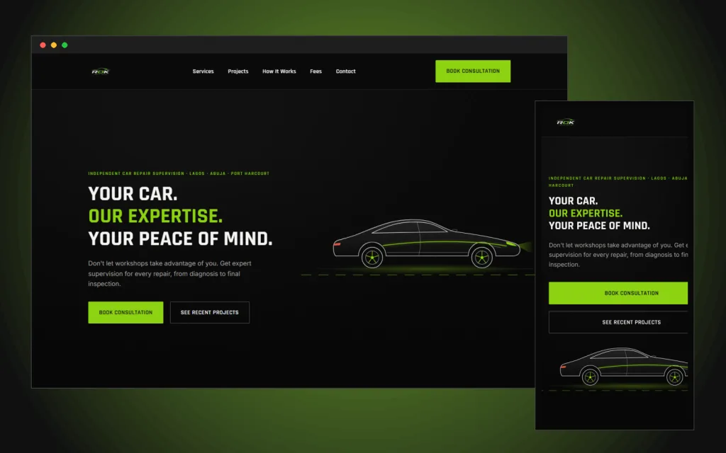 ROK Daily Drive website on desktop and mobile