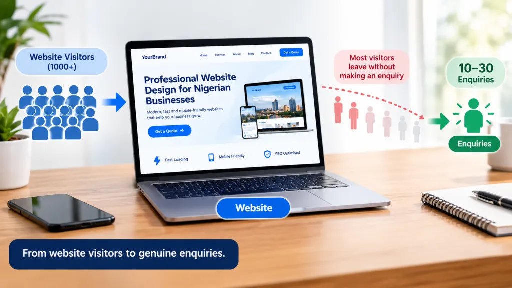 Website traffic but no leads