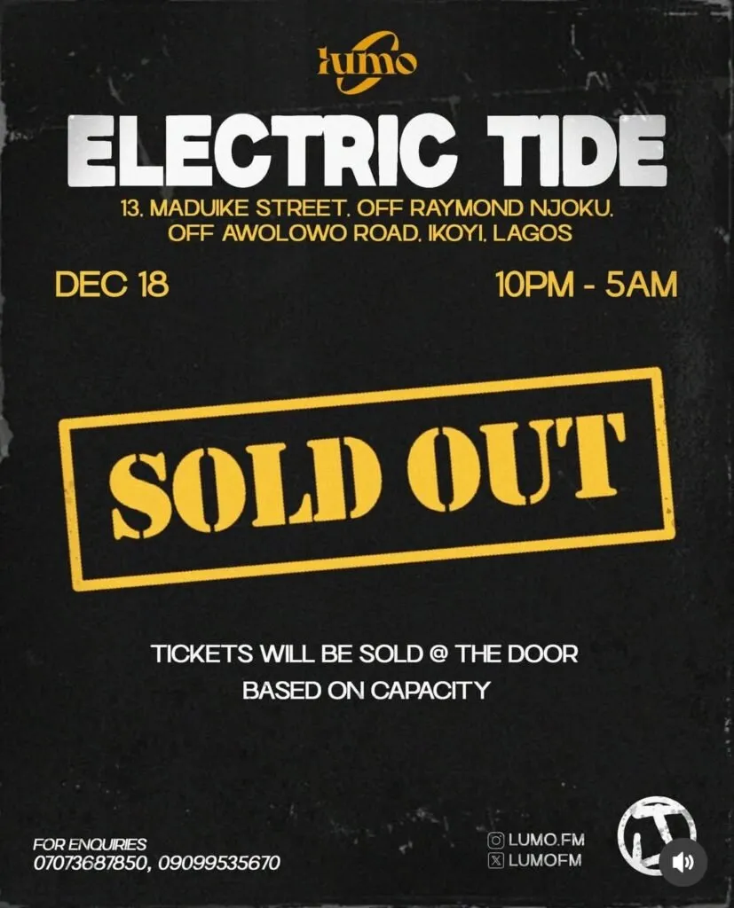 Electric Tide by Lumo.fm sold out poster